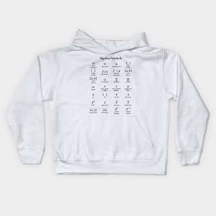 Algebra Symbols Kids Hoodie